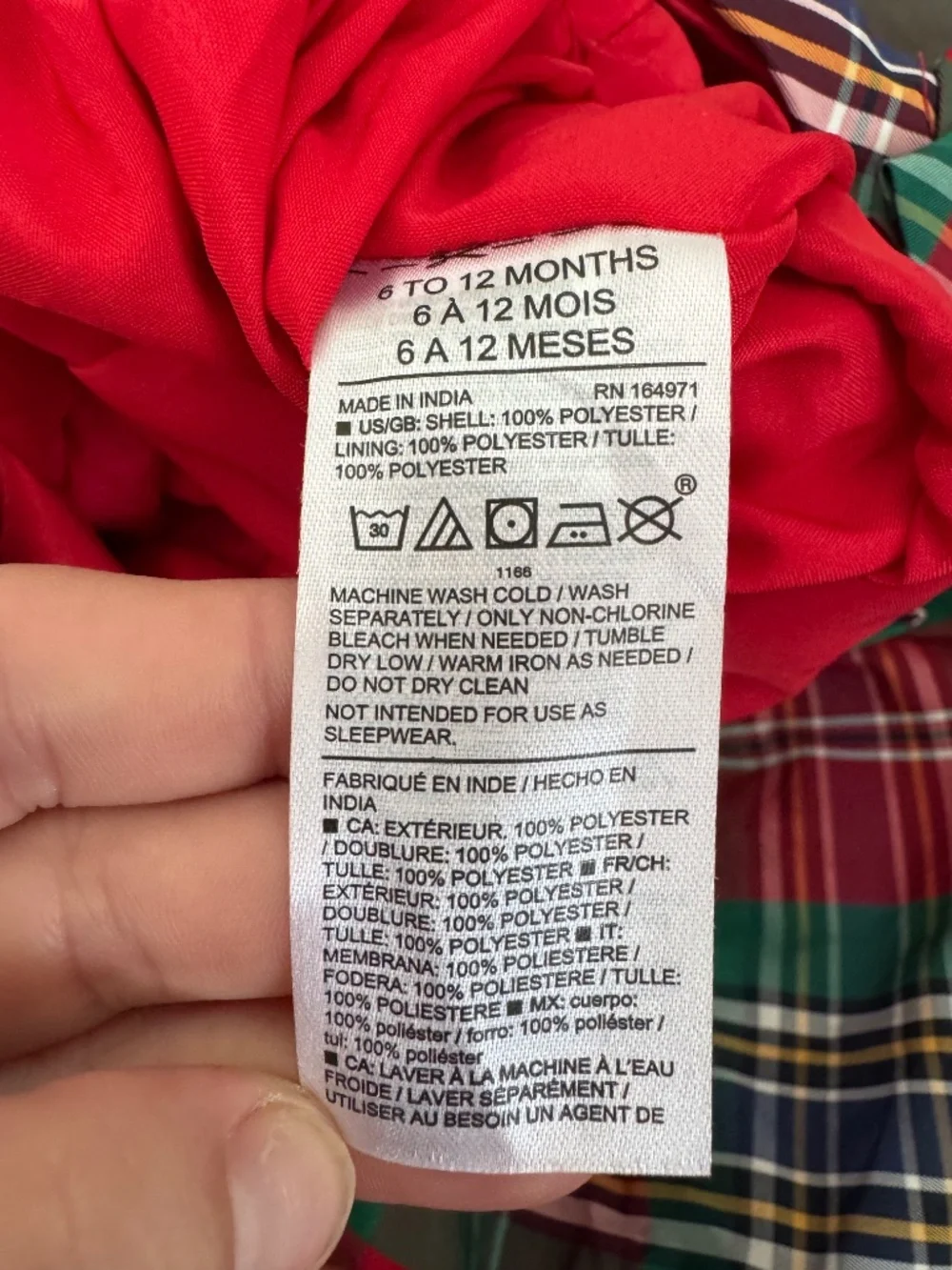 Janie & Jack Bradbury Red The Tartan Plaid Dress Holiday Christmas 6 12 Months